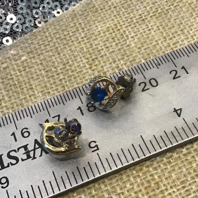 Beautiful Blue Stone vintage earrings