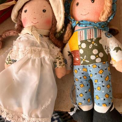 Antique Vintage Kids Lot - Toys, Dolls, Rocking Chair, Paint Set