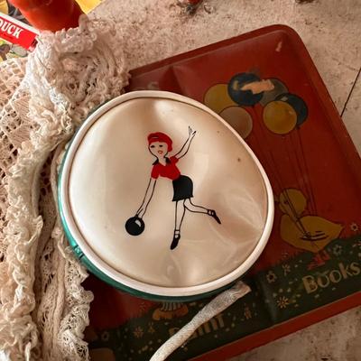 Antique Vintage Kids Lot - Toys, Dolls, Rocking Chair, Paint Set