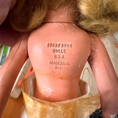Antique Vintage Kids Lot - Toys, Dolls, Rocking Chair, Paint Set