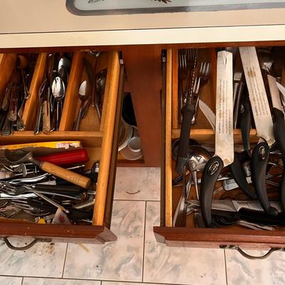 Vintage Contemporary Utensils Lot - 2 Drawers Full