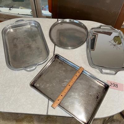Aluminum cookie sheet & serving trays