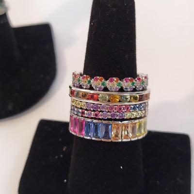 Sterling Silver Stackable Gemstone Rings and More (B4-BBL)