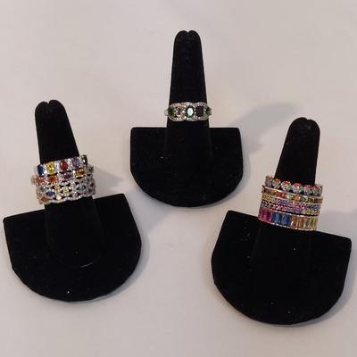 Sterling Silver Stackable Gemstone Rings and More (B4-BBL)