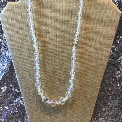 Vintage, aurora borealis  Crystal necklace
