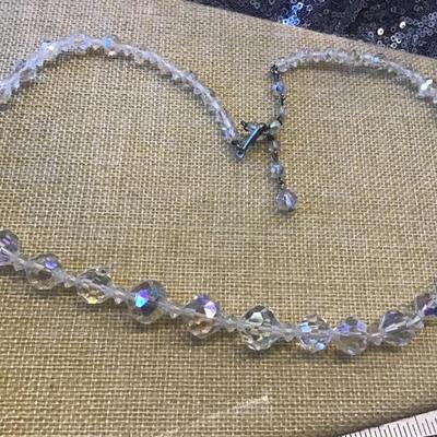 Vintage, aurora borealis  Crystal necklace