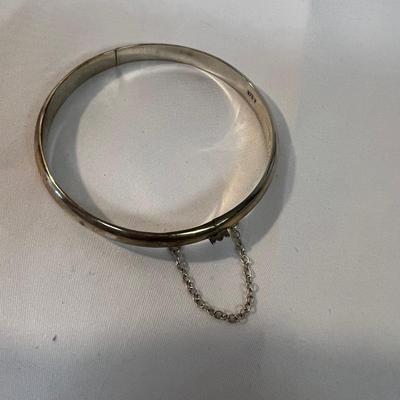 Silver and Gold Bangle Bracelets (B4-MK)