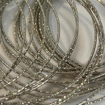 Silver and Gold Bangle Bracelets (B4-MK)