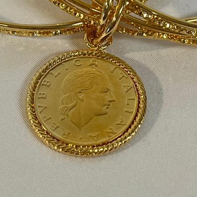 Silver and Gold Bangle Bracelets (B4-MK)