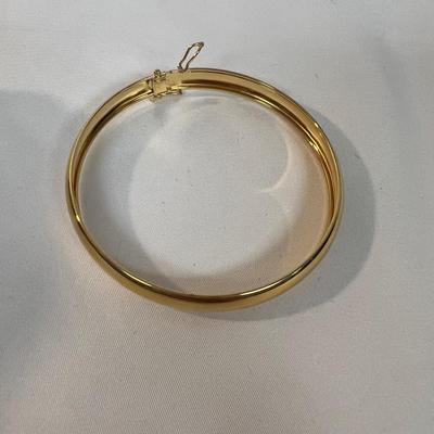 Silver and Gold Bangle Bracelets (B4-MK)