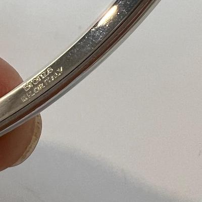 Silver and Gold Bangle Bracelets (B4-MK)