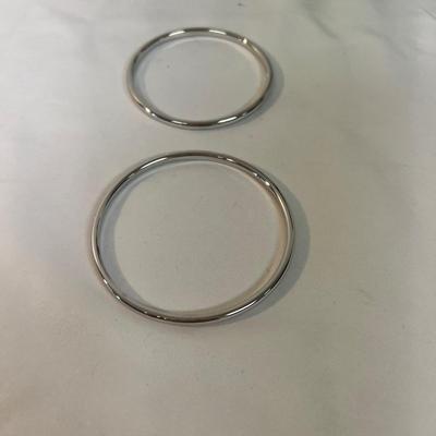 Silver and Gold Bangle Bracelets (B4-MK)