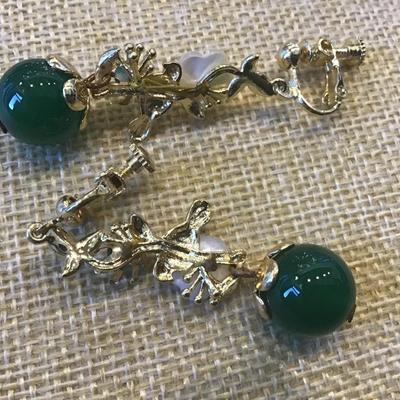 Green Glass  fashion earrings