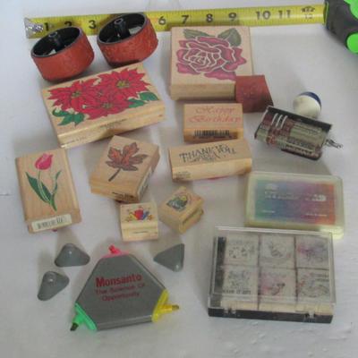 Lot 370:  Lot of Stamps and Ink, Etc