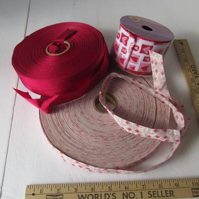 Lot 373: Lot of Large Rolls Valentine Theme Ribbon