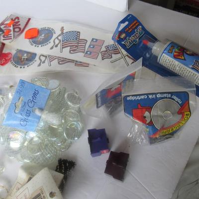 Lot 382: Lot of Misc Craft Items, Ink Cartridges for Rollerstamp