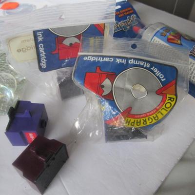 Lot 382: Lot of Misc Craft Items, Ink Cartridges for Rollerstamp