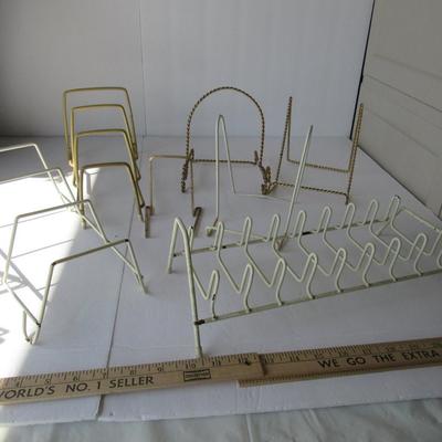Lot 393:  Lot of Various Size Plate and Bowl Racks