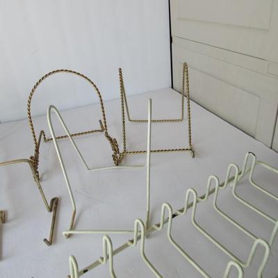 Lot 393:  Lot of Various Size Plate and Bowl Racks