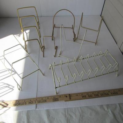 Lot 393:  Lot of Various Size Plate and Bowl Racks
