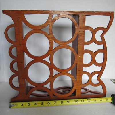 Lot 395: Fancy Old Wood Wall Shelf