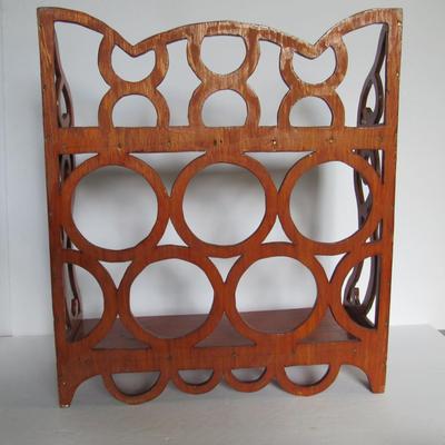 Lot 395: Fancy Old Wood Wall Shelf