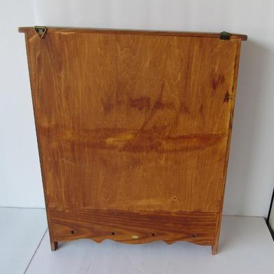 Lot 399: Nice Wood Wall Shelf With Cut Out Hearts