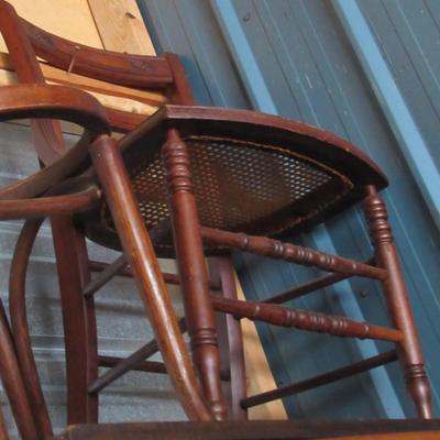 Lot 400: Nice Vintage Cane Seat Chair