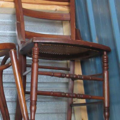Lot 400: Nice Vintage Cane Seat Chair