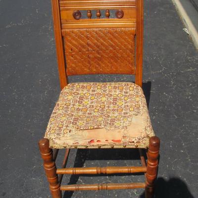 Lot 402:  Vintage Cane Back Chair for Reupholstering