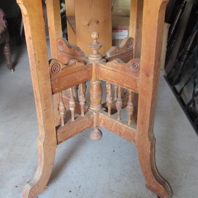 Lot 404:  Antique East Lake Style Table, Nice Base, For Refinishing