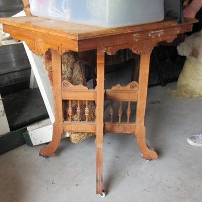Lot 404:  Antique East Lake Style Table, Nice Base, For Refinishing