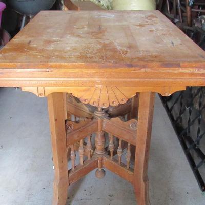 Lot 404:  Antique East Lake Style Table, Nice Base, For Refinishing