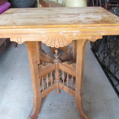 Lot 404:  Antique East Lake Style Table, Nice Base, For Refinishing