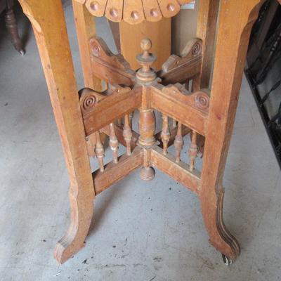 Lot 404:  Antique East Lake Style Table, Nice Base, For Refinishing