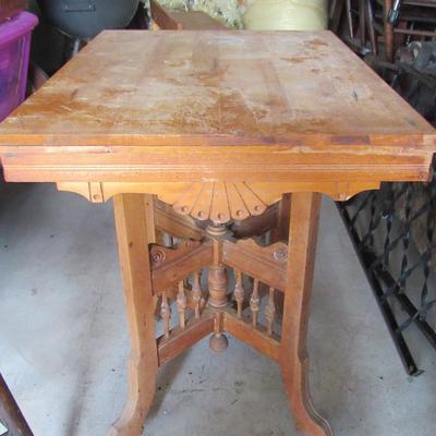 Lot 404:  Antique East Lake Style Table, Nice Base, For Refinishing