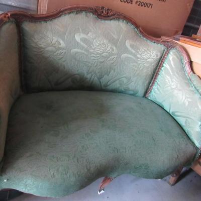 Lot 408:  Antique Settee For Refinishing, Read Description and See Photos