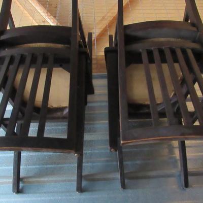 Lot 409:  Set of 4 Antique Wood Chairs
