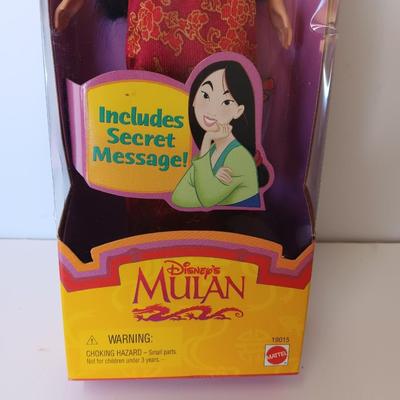 1997 Mattel Disney Mulan 12 Inch Secret Message Doll Scarlet Dress 19015