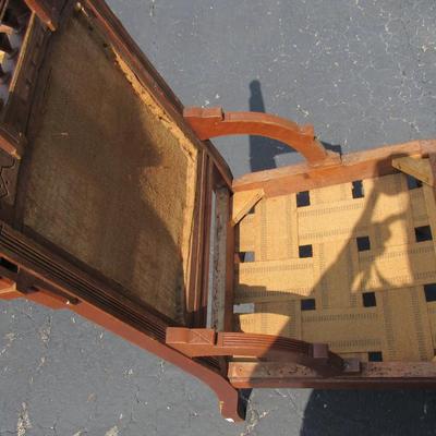Lot 411:  Pair of Matching Antique East Lake Chairs For Refinishing