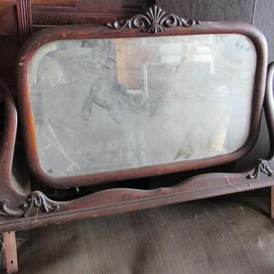 Lot 412: Mirror in Frame for Dresser (No Dresser)