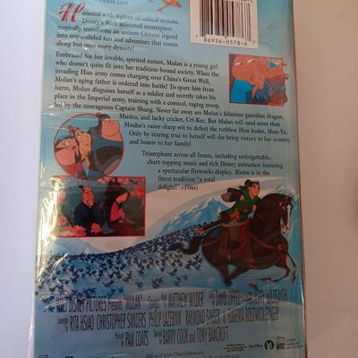 Mulan Sealed collectible VHS movie - Valetines cards in Masterpiece folder and a Collectible Mulan pin.