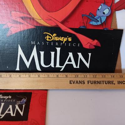 Collectible Mulan cardboard movie stand-up poster with Mulan Valentines folder