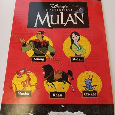Collectible Mulan cardboard movie stand-up poster with Mulan Valentines folder