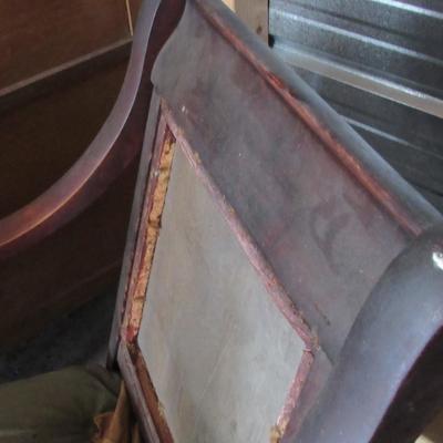Lot 417:  Very Heavy Sturdy Antique Arm Rocker For Refinishing
