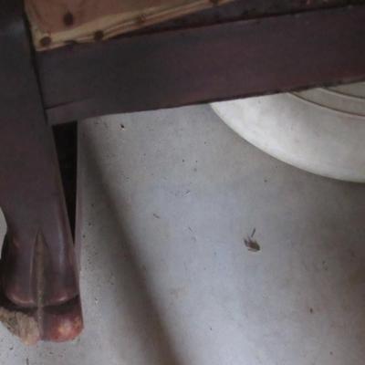 Lot 417:  Very Heavy Sturdy Antique Arm Rocker For Refinishing