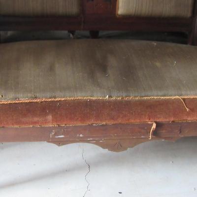 Lot 418: Fancy Antique East Lake Style Settee For Refinishing