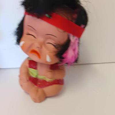 Vintage Moody Cuties Crying Baby Indian Rubber Baby Dolls