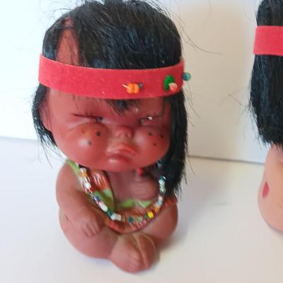 Vintage Moody Cuties Crying Baby Indian Rubber Baby Dolls