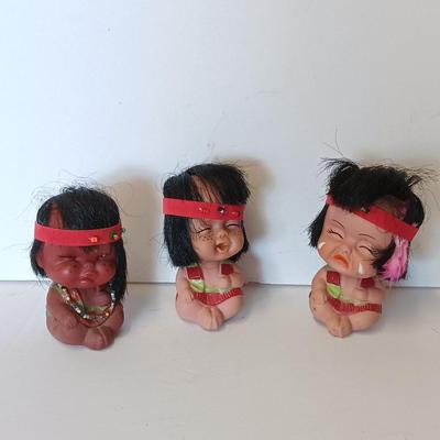 Vintage Moody Cuties Crying Baby Indian Rubber Baby Dolls
